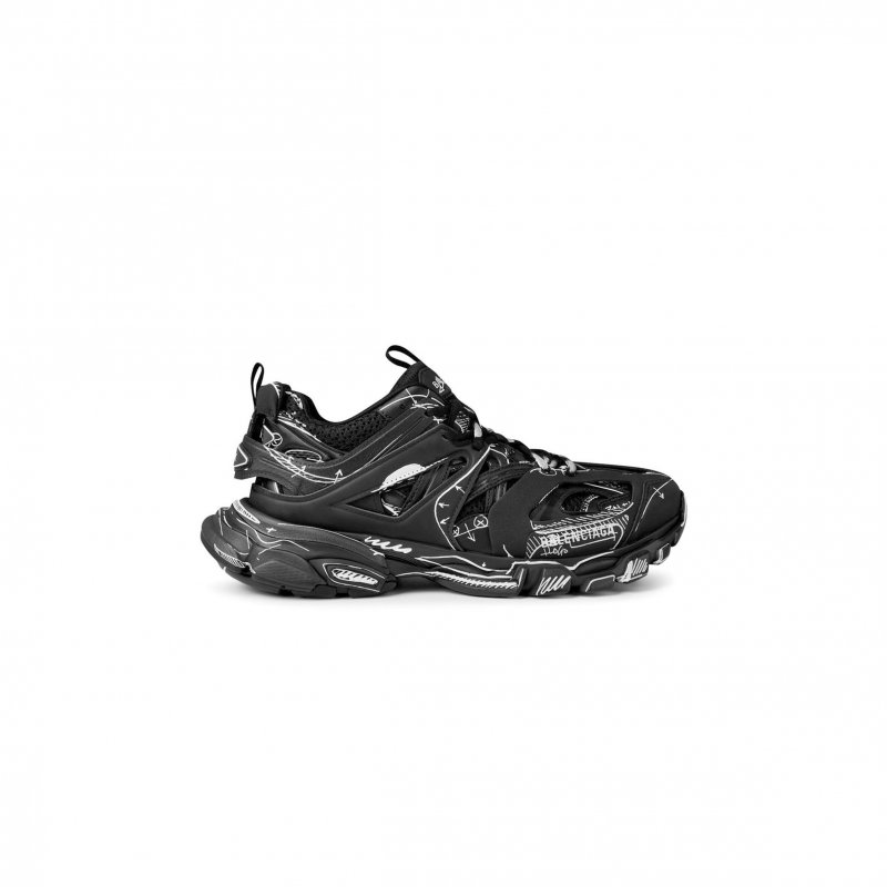 (image for) BALENCIAGA BLACK COMBINED TRACK SNEAKERS 542436W3BR22315
