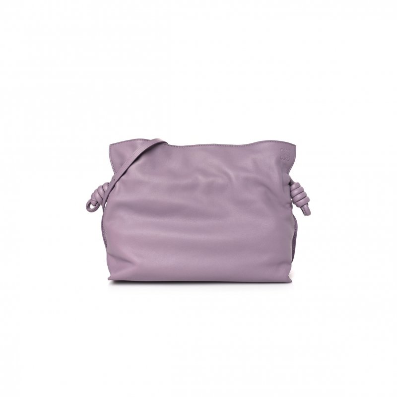 (image for) LOEWE NAPPA FLAMENCO KNOT CLUTCH PALE AUBERGINE GLAZE (22*18*7cm)