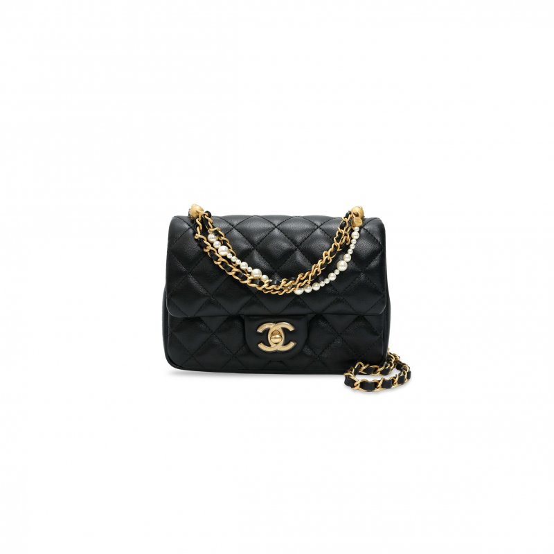 (image for) CHANEL MASTER MINI PEARL CHAIN FLAP BAG AS4385 (17*12.5*5cm)