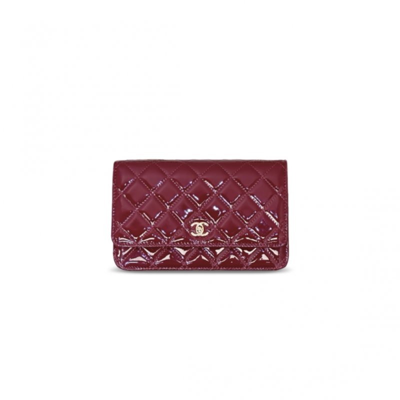 (image for) CHANEL MASTER CLASSIC WALLET ON CHAIN PATENT LEATHER AS4241 (19*13*3.5cm)