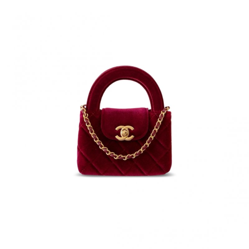 (image for) CHANEL KELLY NANO SHOPPING BAG VELVET AS3435 (12.5*8.3*4cm)