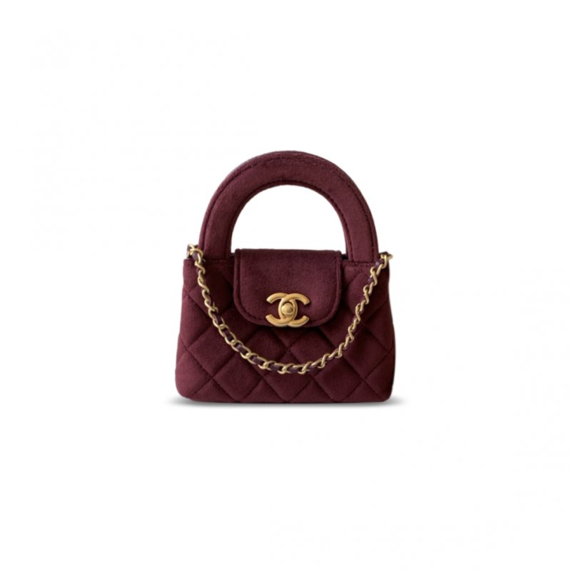 (image for) CHANEL KELLY NANO SHOPPING BAG VELVET AS3435 (12.5*8.3*4cm)