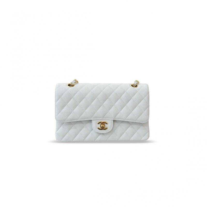 (image for) CHANEL MEDIUM CLASSIC FLAP LIGHT GOLD BUCKLE (25.5*15.5*6.5cm)