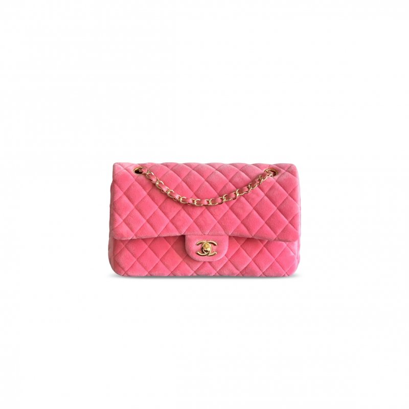 (image for) CHANEL MEDIUM CLASSIC HANDBAG VELVET A01112 (25*16*7cm)