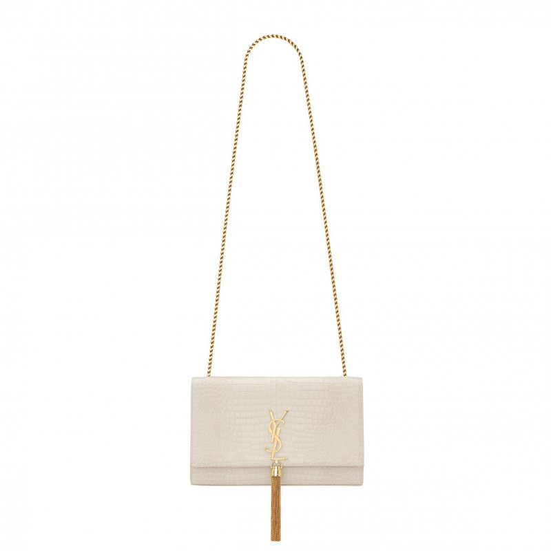 (image for) YSL KATE MEDIUM TASSEL IN CROCODILE-EMBOSSED LEATHER 354119DND0J9207 (24*14.5*5.5cm)