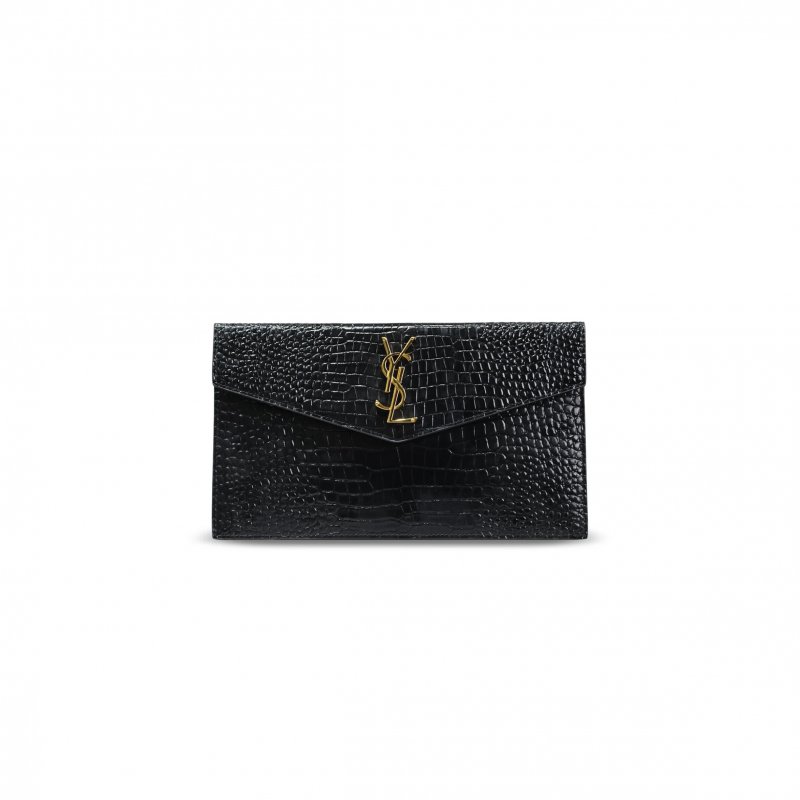 (image for) YSL UPTOWN POUCH IN CROCODILE-EMBOSSED 565739 (27*16*2cm)