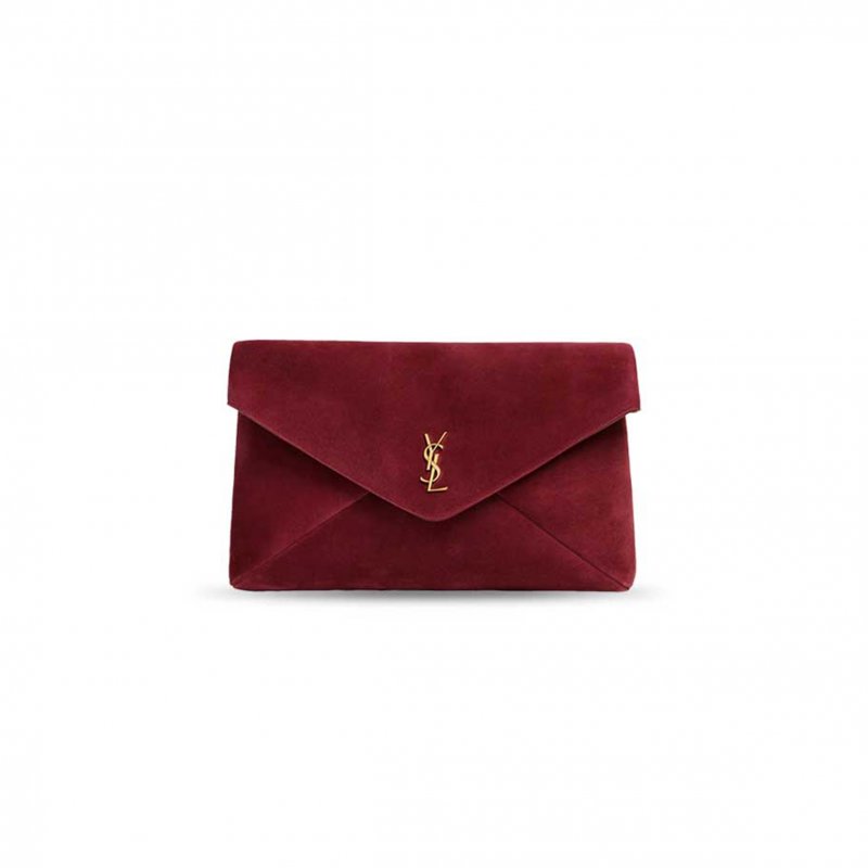 (image for) YSL LARGE ENVELOPE FLAP CLUTCH BAG IN SUEDE 769307 (29.5*18*4.5cm)