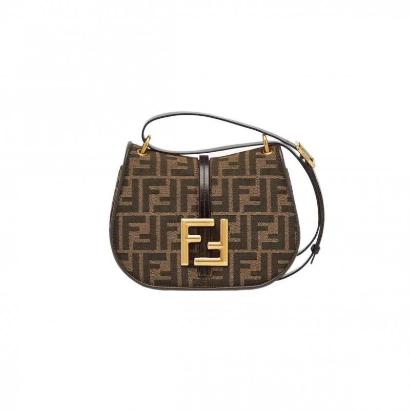 (image for) FENDI C'MON SMALL FABRIC BROWN 8BS082AQ08F1MJE (21*20*6.5)