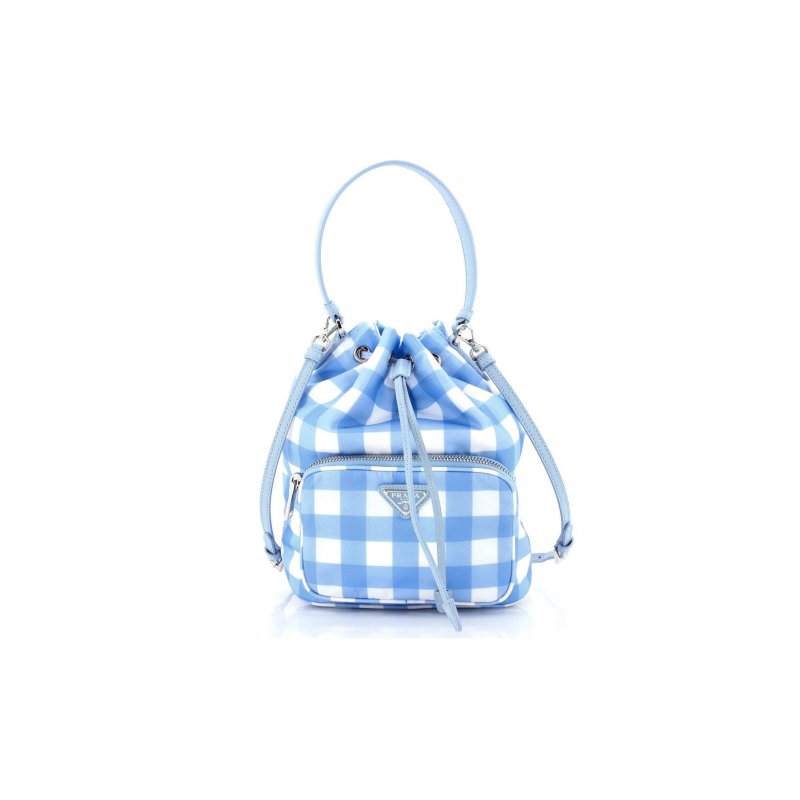 (image for) PRADA DUET DRAWSTRING BUCKET BAG PRINTED TESSUTO SMALL 1BH038 (22.5*17.5*12cm)