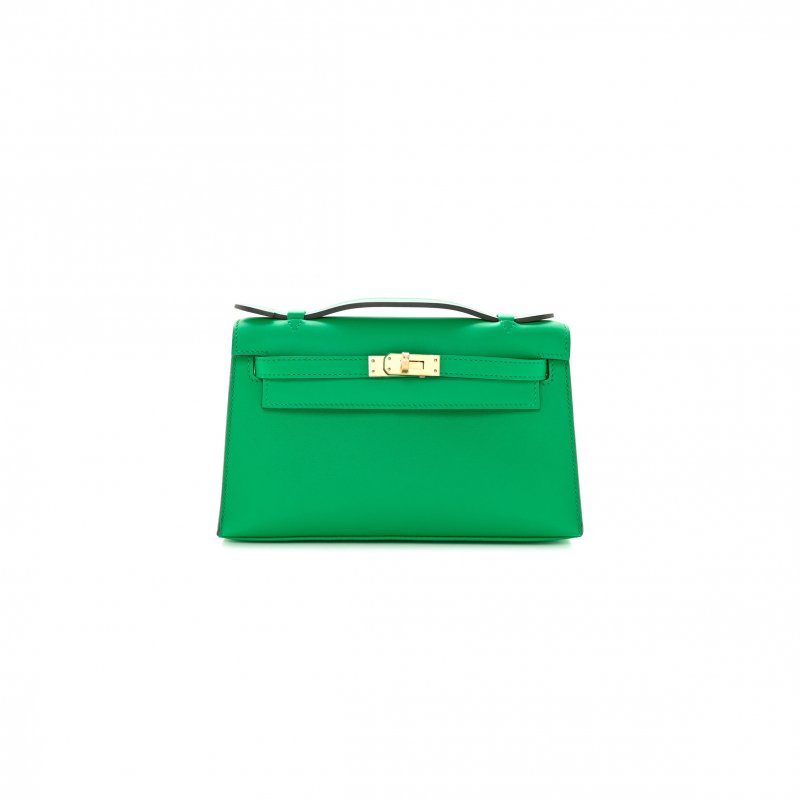 (image for) HERMÈS MASTER SWIFT KELLY POCHETTE CLUTCH MENTHE (22*14*7cm)