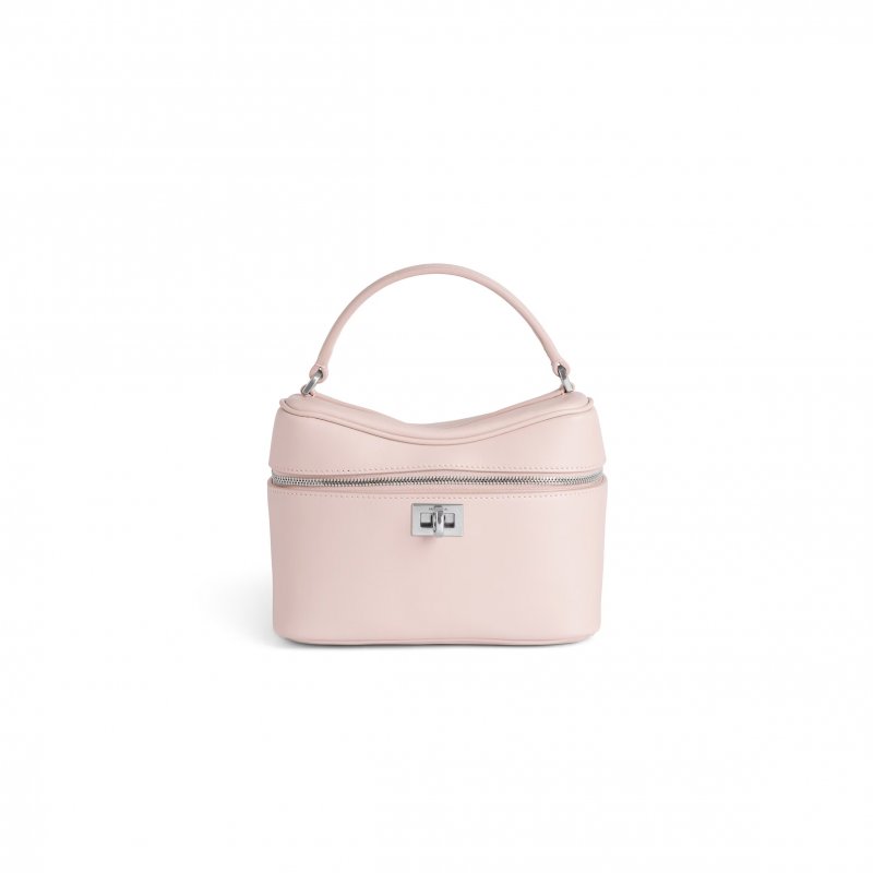 (image for) BALENCIAGA WOMEN'S RODEO VANITY IN SUEDE PINK 8455942AA4U5831 (18*12.9*8.3cm)