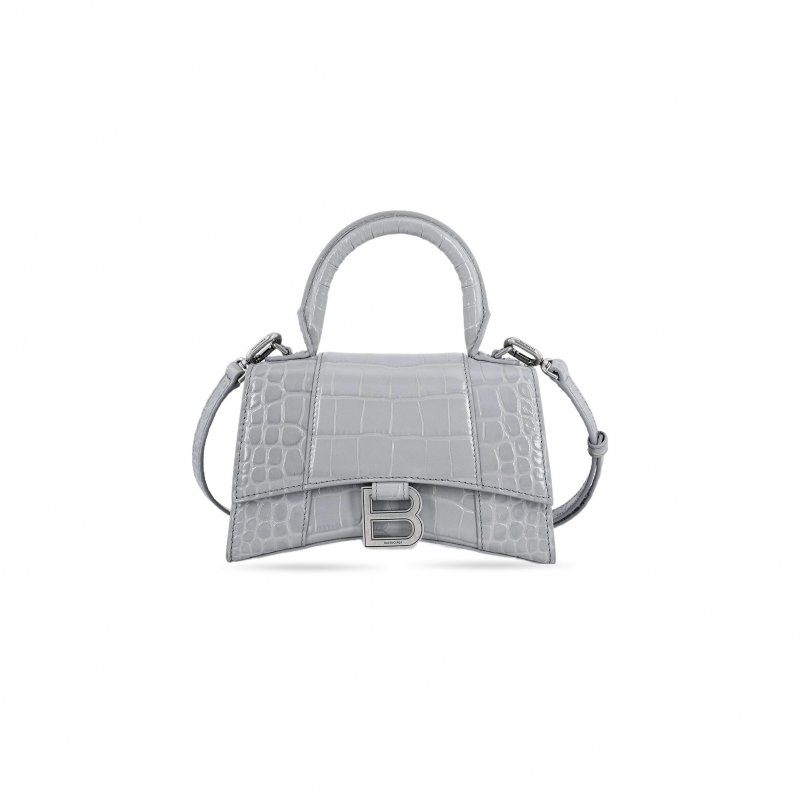 (image for) BALENCIAGA WOMEN'S HOURGLASS HANDBAG XS IN DARK GRAY 5928331LR6Y1108 (18.8*13*7.9cm)