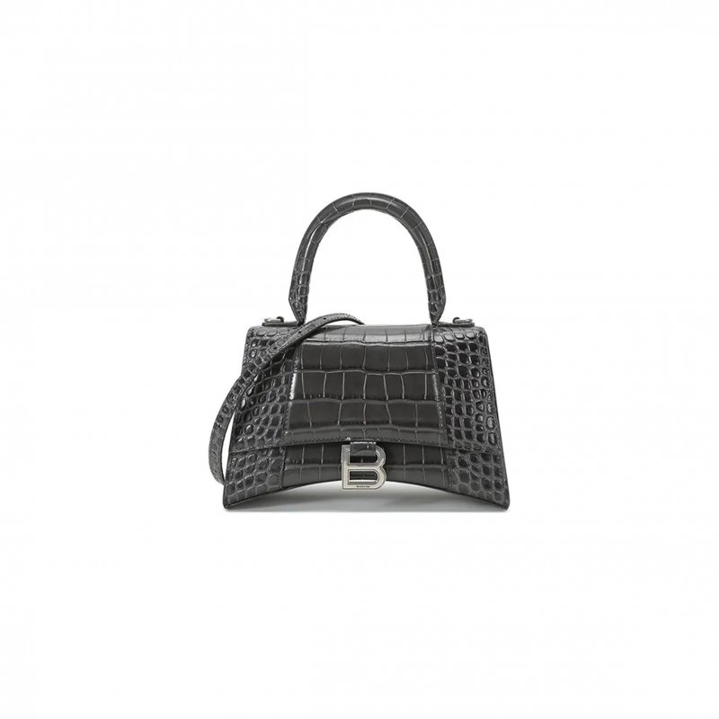(image for) BALENCIAGA WOMEN'S HOURGLASS HANDBAG SMALL IN INK GRAY 5935461LR6Y1309 (22.9*15*9.9cm)