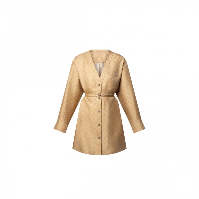 (image for) LOUIS VUITTON MAHINA BUTTON FRONT DRESS 1AHXMP