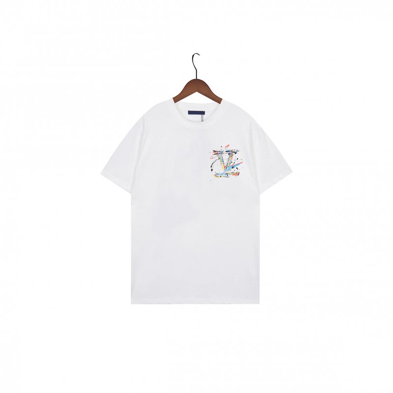 (image for) LOUIS VUITTON HAND-PAINTED LOGO PRINT SHORT-SLEEVED T