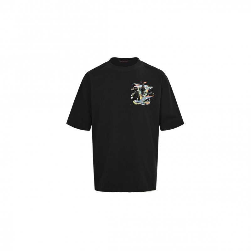 (image for) LOUIS VUITTON HAND-PAINTED LOGO PRINT SHORT-SLEEVED T