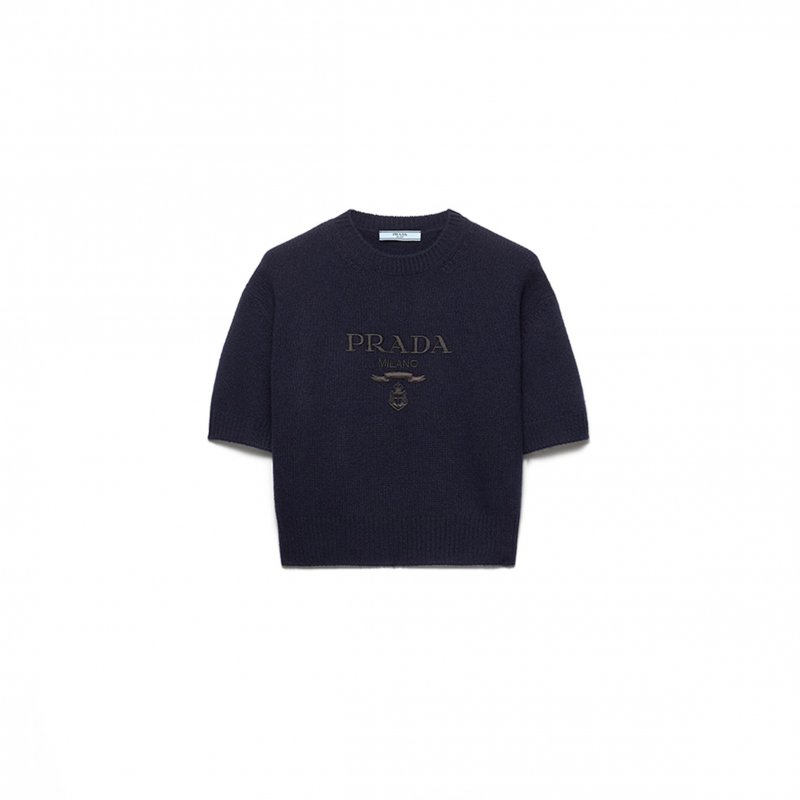 (image for) PRADA WOOL AND CASHMERE CREW-NECK SWEATER P24Z1U
